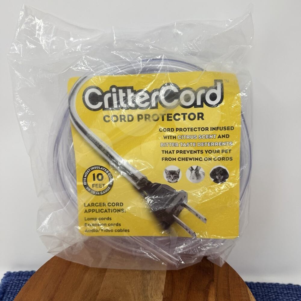 CritterCord 10 Feet Power Cord Protector/Pet Chewing Safeguard. Factory Sealed
